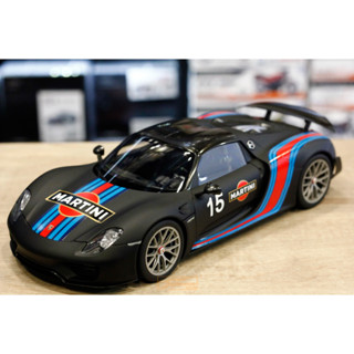 รถโมเดลจาก Auto Art 77929 Porsche 918 Spyder Black Martini