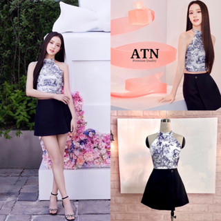 Code : M9 Atn Set ชุดเซ็ตเสื้อคล้องคอพิมพ์ลาย กางเกงกระโปรง สำหรับผู้หญิง ไซส์ Xs-L