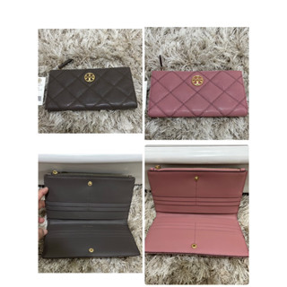 พร้อมส่ง 🔥Sale 4499🔥ถูกฝุดๆ กระเป๋าสตางค์ใบยาว Tory Burch Willa Slim Envelope Wallet สี Pink Magnolia สวยหวานละมุน น่ารั