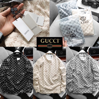 GUCCI  LONG SLEEVE SHIRT 💚❤️💚 เสื้อแขนยาว เสื้อสเวตเตอร์