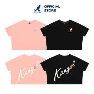 KANGOL T-shirt เสื้อยืดสกรีนโลโก้ KANGOL สีดำ, ชมพู ผู้หญิง 61221009