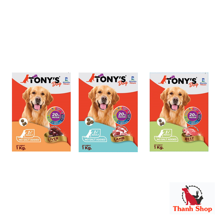TONY'S Dog อาหารสุนัข อาหารเม็ด สำหรับ สุนัขอายุ 1 ปีขึ้นไป ถุงโรงงาน 1Kg ราคาถูก