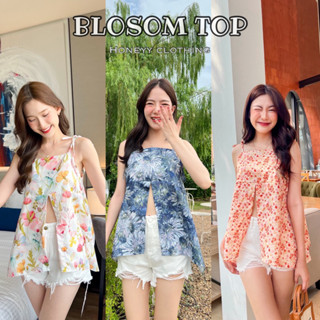 BLOSSOM TOP ♡ สายเดี่ยวผูกไหล่ลายดอกไม้🌸