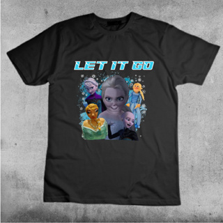 เสื้อยืด LET IT GO คอกลมแขนสั้น ใส่ได้ทั้งชายและหญิง