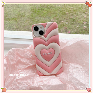 🐱‍🐉จัดส่งภายใน 24 ชม🌹 เคสไอโฟน 11 12 13 14 Pro Max รูปหัวใจ แฟชั่น เรียบง่าย สาวน่ารักหัวใจ Case for iPhone ผลิตภัณฑ์ร้อ