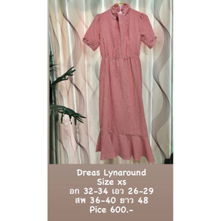 เดรส Lynaround size xs อก 32-34 เอว 26-29 สพ 36-40 ยาว48