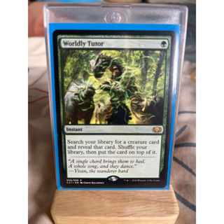 การ์ด MTG Worldly Tutor Green Magic the gathering EDH รุ่น Commander Collection สภาพ Nm