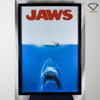 💎Intelligent | กรอบรูปพร้อมโปสเตอร์ Jaws | x 1 กรอบ ตกแต่งบ้าน กรอบโปสเตอร์ กรอบรูปพร้อมกระจก จอว์ส