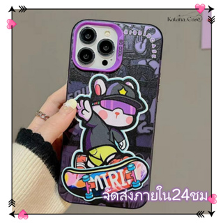 🎐จัดส่งภายใน24ชม🎐เคส for iPhone 11 14 Pro Max Case for iPhone 12 13 ป้องกันการตก การป้องกัน การ์ตูน แฟชั่น แบรนด์ไทด์