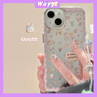 💖จัดส่ง24ชม💖iPhone 14 13 12 11 Pro Max เคส for เคสไอโฟน11 น่ารัก บางเบาพกพาง่าย การ์ตูน กระต่าย ชุบด้วยไฟฟ้า แฟชั่น Case