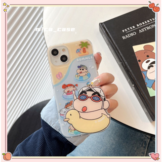 🐱‍🐉จัดส่งภายใน 24 ชม🌹 เคสไอโฟน 11 12 13 14 Pro Max เครยอนชินจัง ความนิยม การ์ตูน แฟชั่น Case for iPhone ผลิตภัณฑ์ร้อน