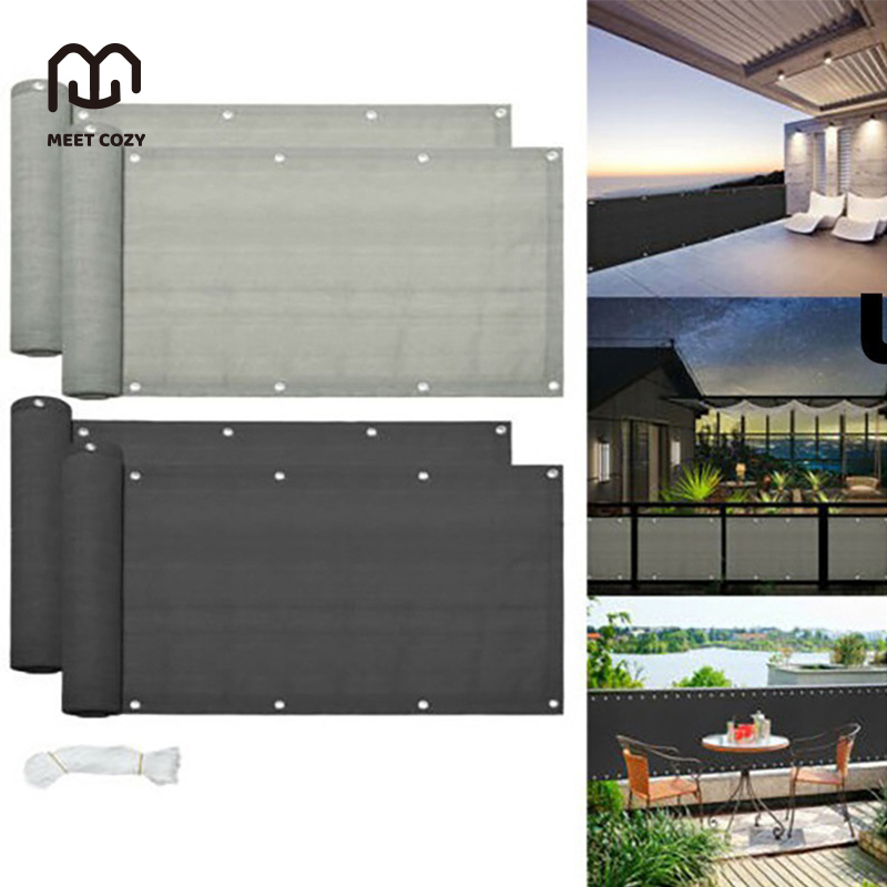MEET COZY ม่านบังแดด ผ้าHDPE ป้องกันรังสียูวี ตาข่ายคลุมรั้ว  ระเบียงเป็นส่วนตัว #1 F-L