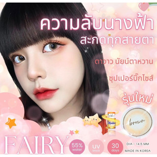 Fairy gray brown Bigeye บิ๊กอาย ✨คอนเเทคเลนส์กรองเเสงค่าอมน้ำสูง✨