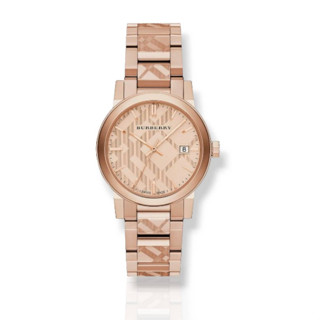 พร้อมส่ง!! นาฬิกาBurberry rosegold the city engraveed check watch BU9039