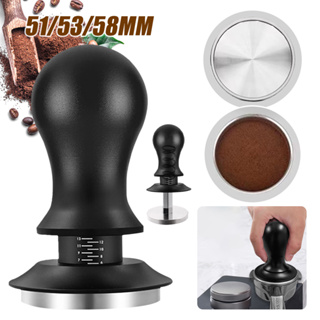 51/53/58 มม.ปรับเทียบกาแฟ Tamper 25lbs Tamper พร้อมสปริงโหลดฐานแบน Espresso barista เครื่องมือ สำหรับกดเพื่ออัดผงกาแฟ