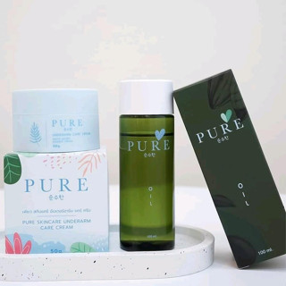 ครีมเพียวฟ้าแบบใหม่+ออยเพียวpure