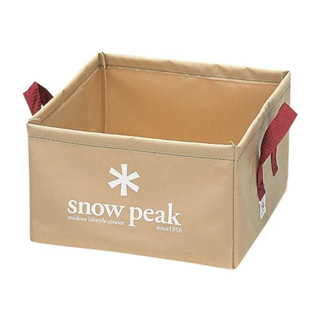 Snow Peak Pack Bucket อ่างน้ำแคมป์ปิ้งพกพาปริมาตร 14 ลิตร ใช้ล้างภาชนะหรือใส่อุปกรณ์แคมป์ปิ้ง พกพาสะดวก แข็งแรงและเบา