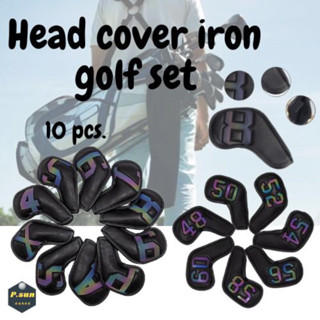 ปลอกครอบชุดเหล็ก และ เวดส์ iron cover golf set &amp; wedge cover