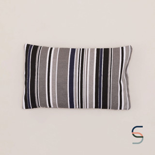 SARABARN Black &amp; White Rectangle Cushion Cover | ปลอกหมอนผ้ากำมะหยี่ สีดำ-ขาว