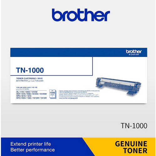 BROTHER TN-1000 Toner Original แท้ 100% สำหรับ Printer Laser Brother