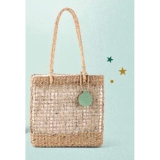 Starbucks 25th Anniversary Water Hyacinth Tote Bag