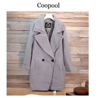 เสื้อโค้ท Trench coat OVERCOAT โค้ทวูลกันหนาว โค้ทยาว ❄️แบรนด์✨Coopool✨ แท้💯% (wy1053)