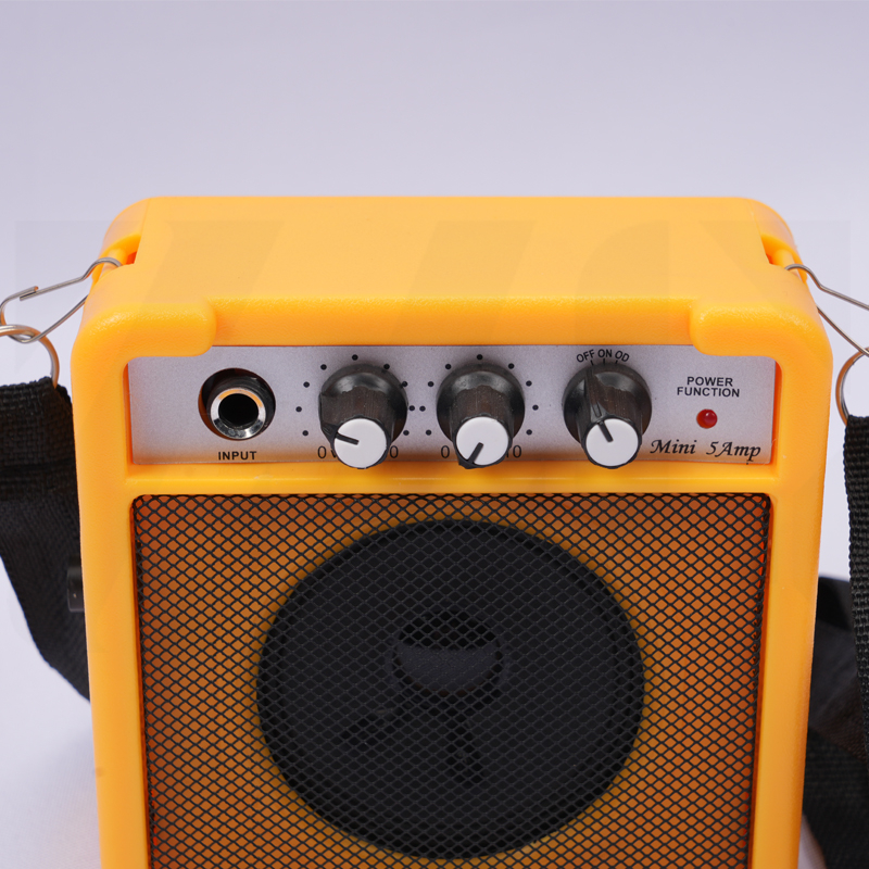 ZLG 5W แอมป์กีต้าร์ไฟฟ้า สีเหลืองดำ มีสินค้าในสต็อก จัดส่งรวดเร็ว ต้องการแบตเตอรี่ 9V - รูปที่ 6