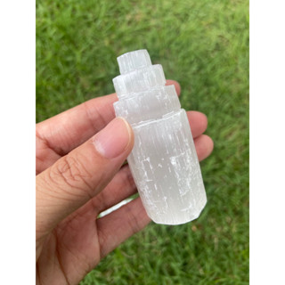 พร้อมส่ง ถ่ายจากสินค้าจริง คริสตัล หินแท้100% แท่งหินเซเลไนต์ selenite tower  #3