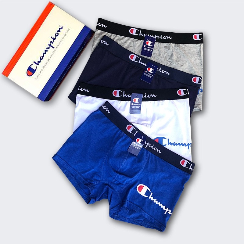 Champion กางเกงในผู้ชายทรง Truck ผ้าฝ้ายอย่าดีใส่โชว์ขอบ