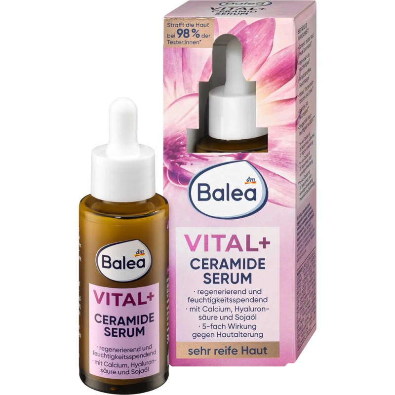 ขวดรุ่นใหม่ Balea VITAL+ Ceramide . เซรั่มบำรุงผิวหน้าวัย 50+ สินค้าใหม่ หมดอายุหลังเปิดใช้ 12 เดือน