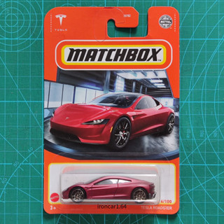 โมเดลรถ matchbox รุ่น Tesla Roadster สีแดง หายาก