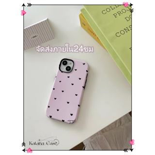 🎐จัดส่งภายใน24ชม🎐เคส for iPhone 11 14 Pro Max Case for iPhone 12 13 ป้องกันการตก การป้องกัน สาวน่ารักหัวใจ รูปหัวใจ