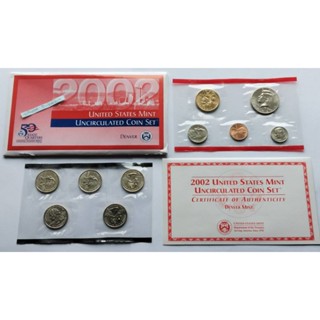 ชุดเหรียญ USA  Mint Set 10 เหรียญ ปี 2002 - D