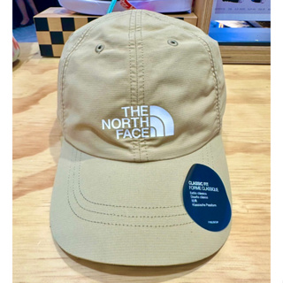 แท้💯ป้ายห้อย THE NORTH FACE หมวกแก๊ปสีน้ำตาลกากีอ่อน สกรีนโลโก้สีขาว รุ่น HORIZON HAT