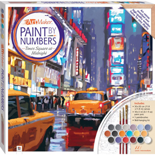 Paint by Numbers Canvas: Times Square at Midnight ระบายสีไทม์สแควร์ตอนเที่ยงคืน