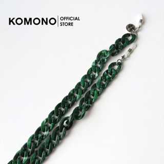 KOMONO Cord Brooks Serpentine สายคล้องแว่น สีเขียว