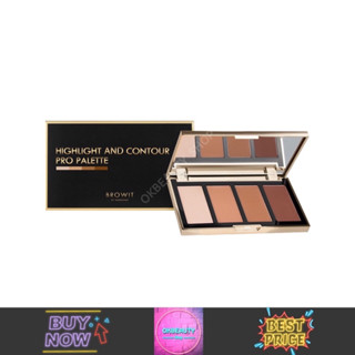 Browit Highlight &amp; Contour Pro Palette บราวอิท ไฮไลท์ แอนด์ คอนทัวร์ พาเลท (3.5g.)