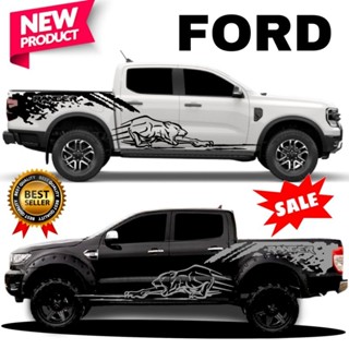 มาใหม่ สติ๊กเกอร์ลายเสือ สติ๊กเกอร์ ford ranger สติกเกอร์ลายสาดโคลน