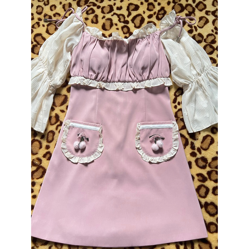 Blt bland เดรสสั้น ไซส์S ใส่ครั้งเดียวเทียบใหม่🍒