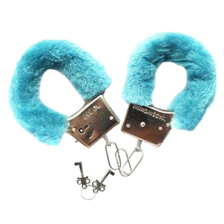 กุญแจมือ แฟนซี กุญแจมือของเล่น พร๊อพ ทอย จับกุม จับมือ ล็อคมือ Fuzzy Love Handcuffs Police Toy Shackle Hand Lock
