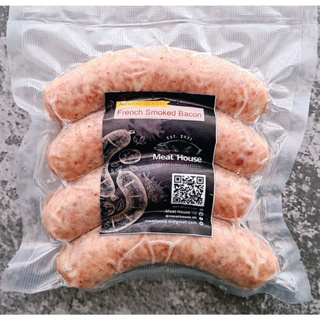 French Smoked Bacon Sausages 400gr - ไส้กรอกสูตรฝรั่งเศสเบคอนรมควัน