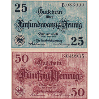 Germany Not geld (Emergency Money) 1921 PGN205 Set of 2 pcs.