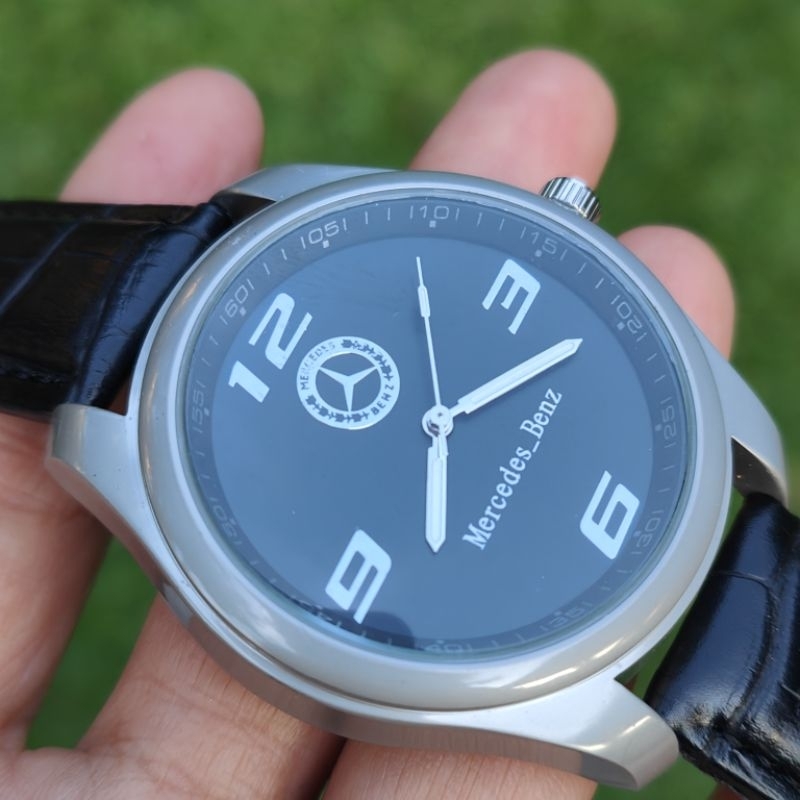 นาฬิกาญี่ปุ่น เบนซ์ ระบบถ่าน เก่าเก็บไม่ผ่านการใช้งาน เรียบหรู ขึ้นข้อหล่อมาก 