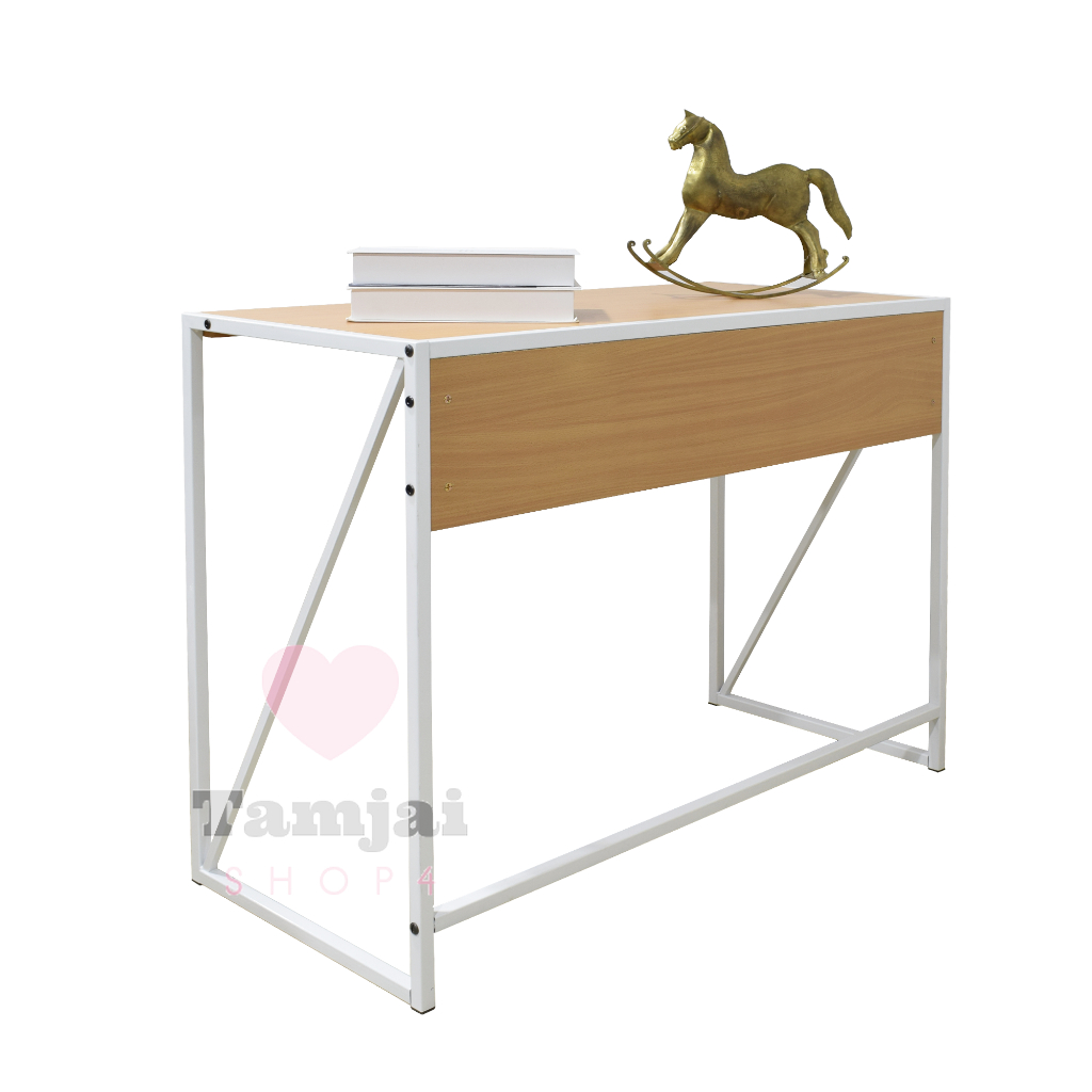 โต๊ะไม้วางคอมพิวเตอร์  🎬ทำงาน OFFICE COMPUTER DESK 🌲 สไตล์ลอฟท์  tj99