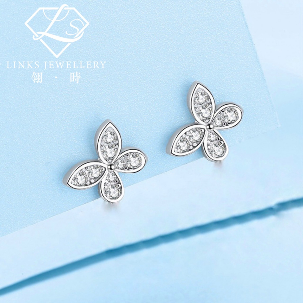 ［Real Moissanite］Can Pass Diamond Test 18K Gold Simple Butterfly Earrings ME005 Diamond Earrrings/Mo