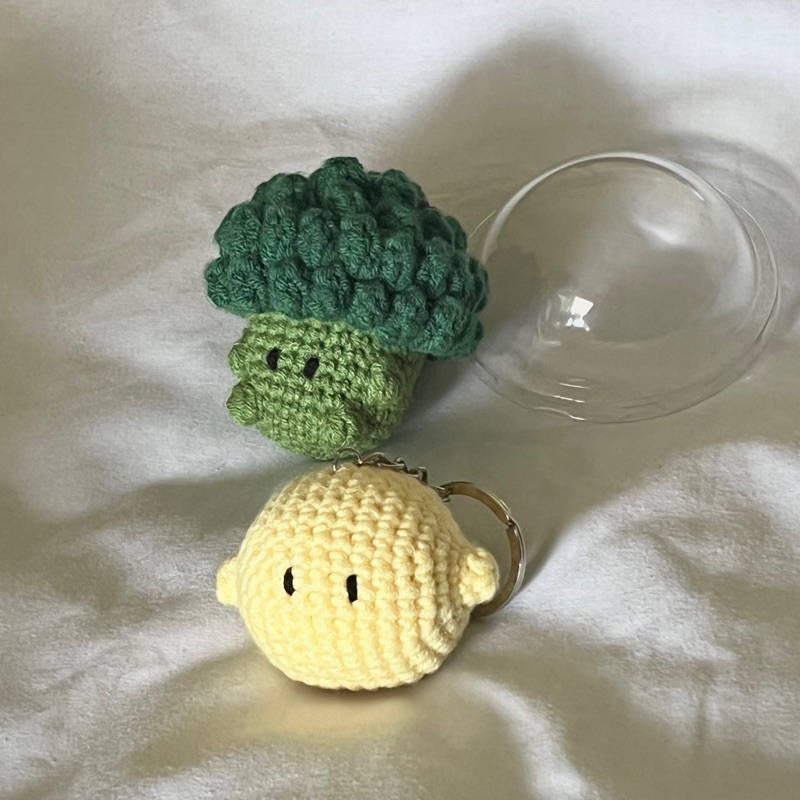 Broccoli & Lemon key rings