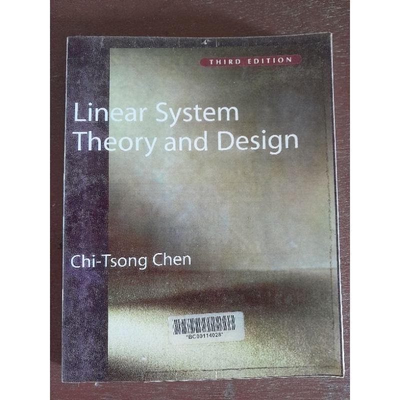 Linear System Theory and Design เขียนโดย Chi-Tsong Chen