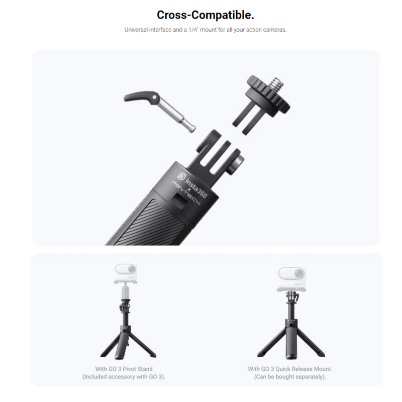 (ลดเพิ่มสูงสุด 1,000.-) ￼Insta360 GO 3 Mini2-in-1 Tripod