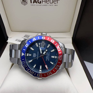 นาฬิกาข้อมือ ผู้ชาย รุ่นขายดี Heuer  งานออริเทียบแท้ Size 43mm ระบบ ออโต้ Gmtตั้งได้