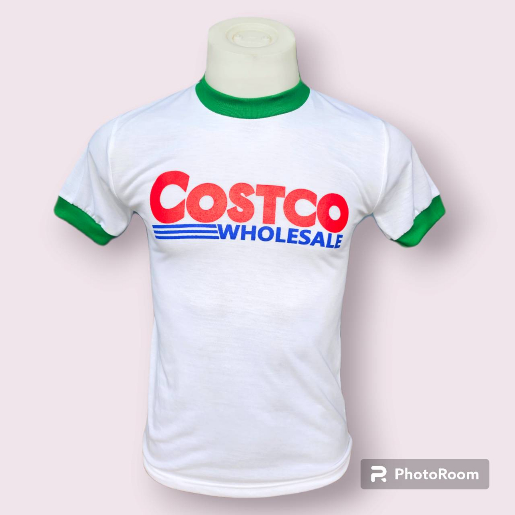 เสื้อยืดผ้าบางวินเทจคอฟิต/แขนจั้มCOSTCO